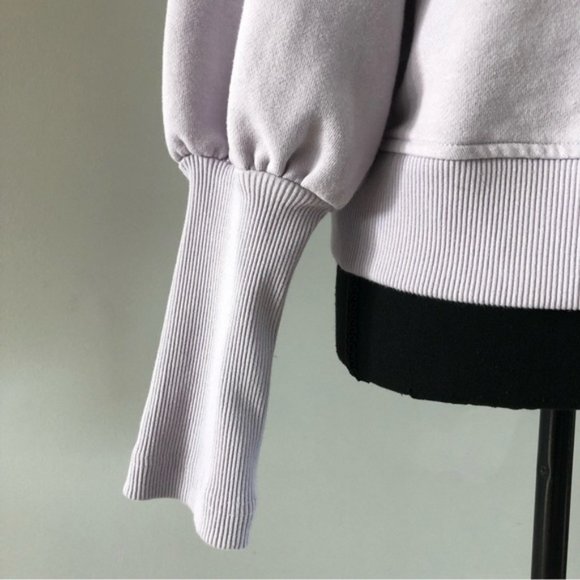 Womens Maison dAmélie balloon sleeve pale lilac sweatshirt size L - Picture 3 of 11